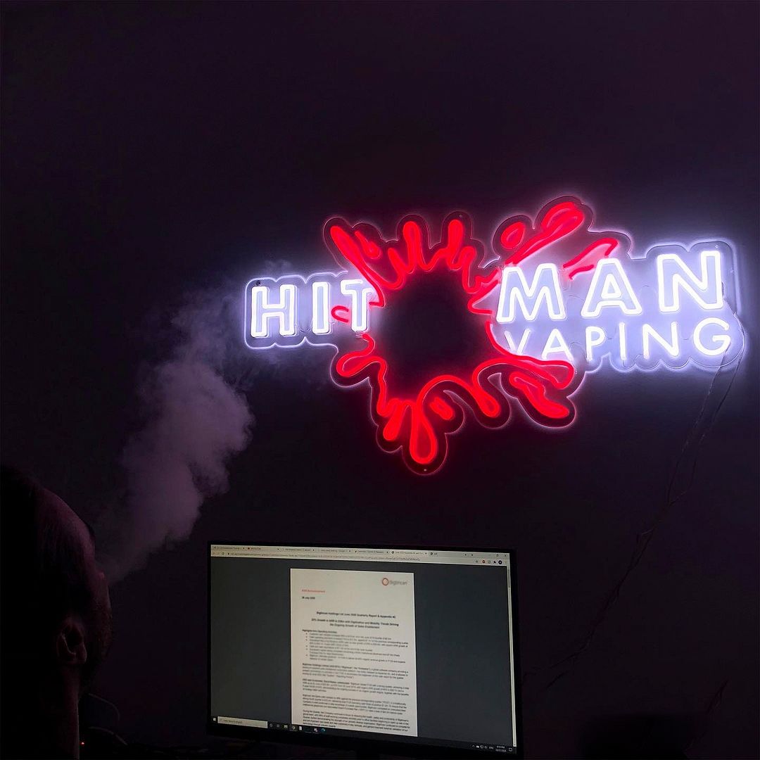 Hitman Vaping Neon Sign