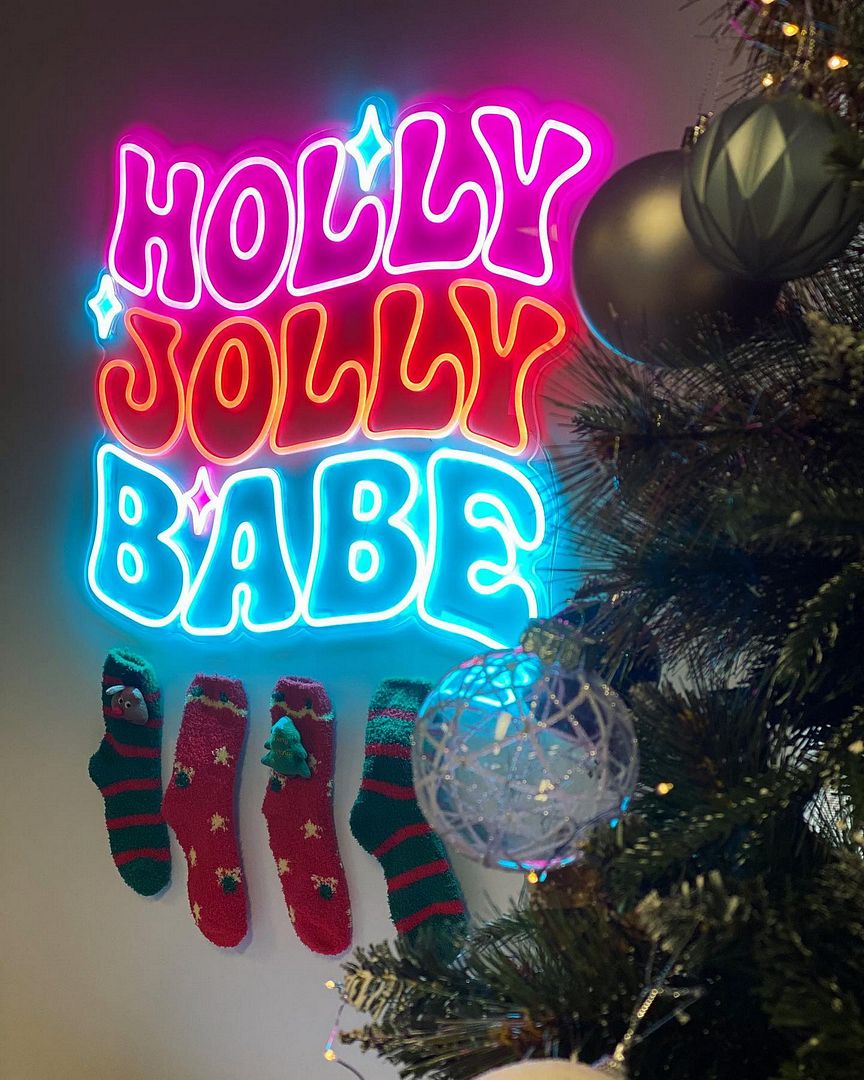 Holly Jolly Babe Neon Sign