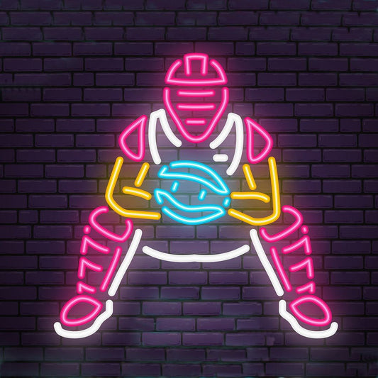 Home is Where The Catcher is American Football Neon Sign