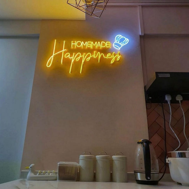 Homemade Happiness LED Neon Sign for Bar light up sign