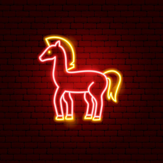 Horse Chinese Zodiac Neon Sign
