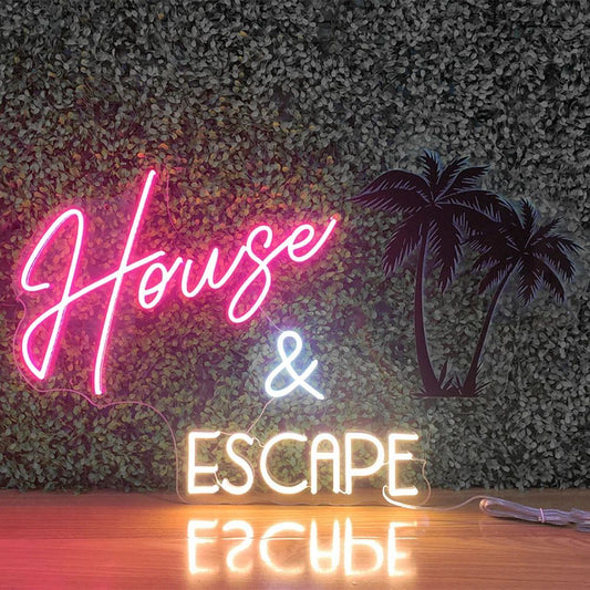 House Escape Neon Sign