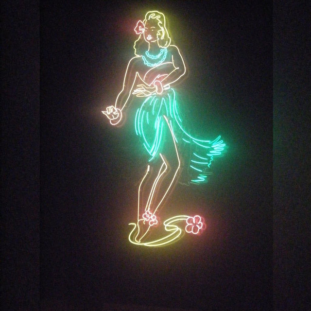 Hula Girl LED Neon Sign for Salon light up sign