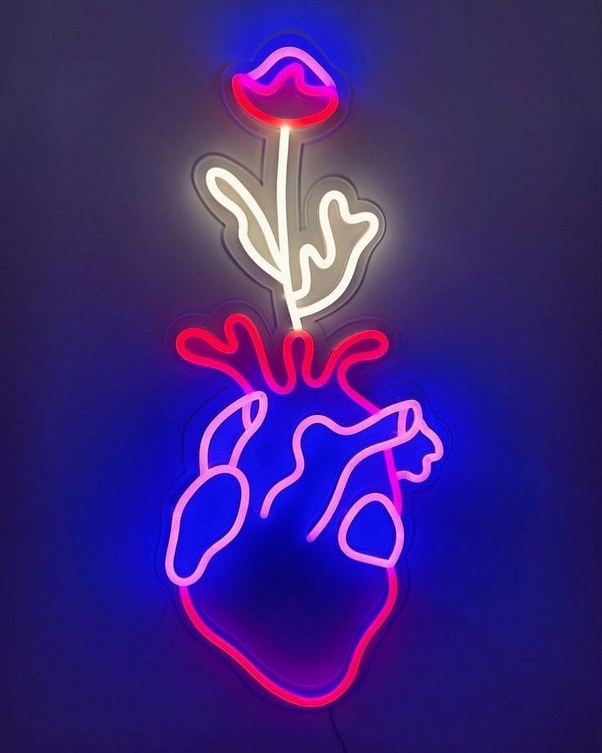 Human Organ Heart Neon Sign