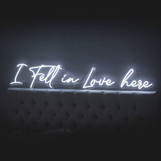 I Fell In Love Here LED Neon Sign for Wedding light up sign