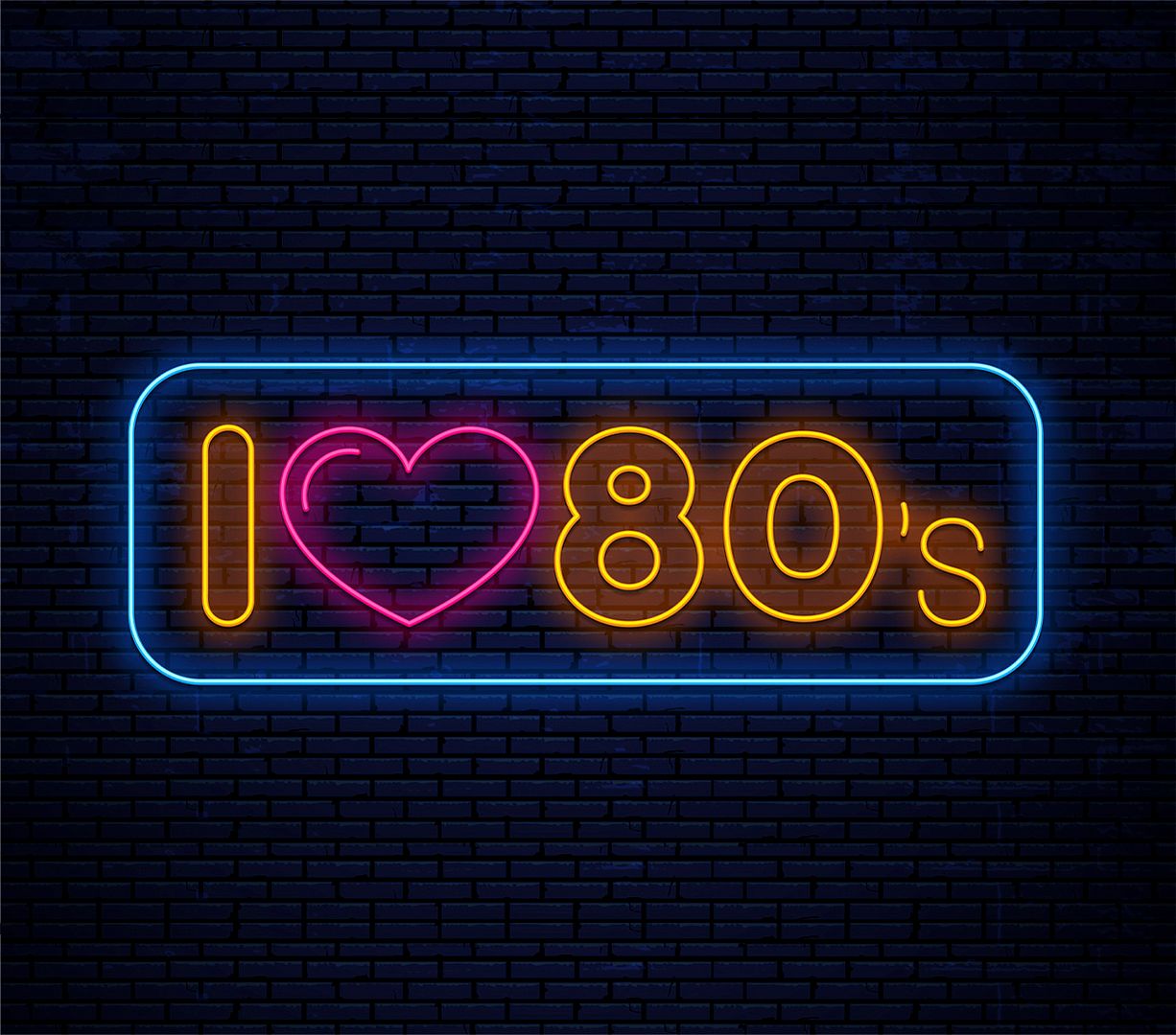 I Love 80s Neon Sign