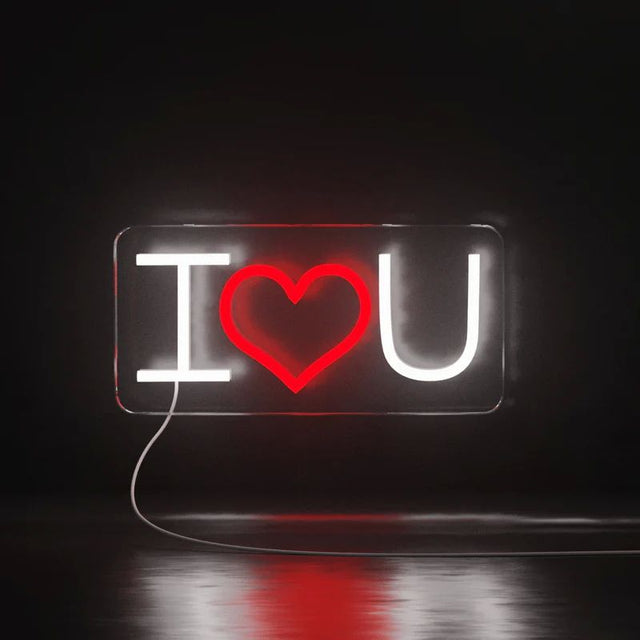 I Love U LED Neon Sign for Wedding light up sign