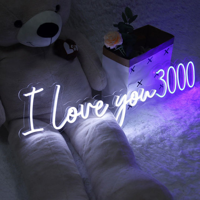 I Love You 3000 LED Neon Sign light up sign