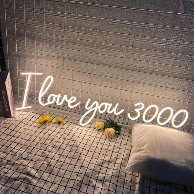 I Love You 3000 LED Neon Sign light up sign