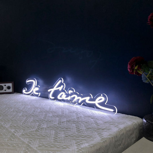 I Love You Neon Sign Je T'aime French Neon Sign