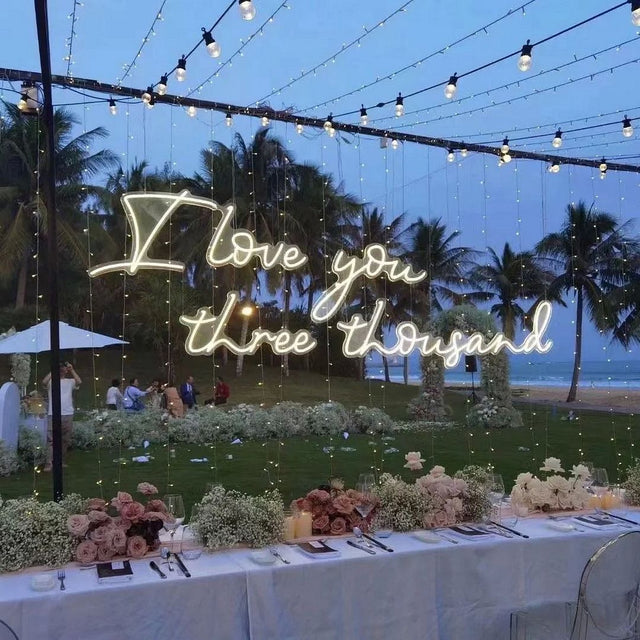 I Love You Three Thousand LED Neon Sign for Wedding light up sign