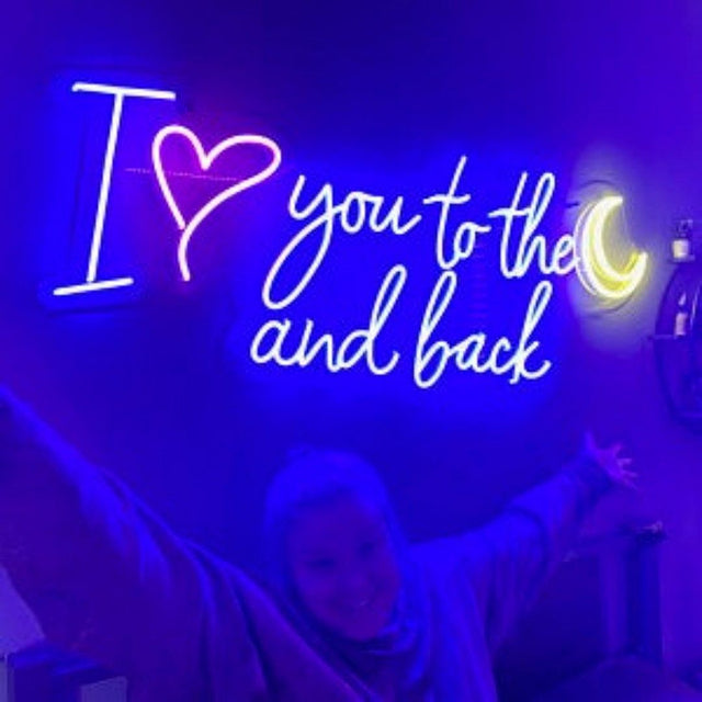 I Love You to The Moon and Back LED Neon Sign light up sign