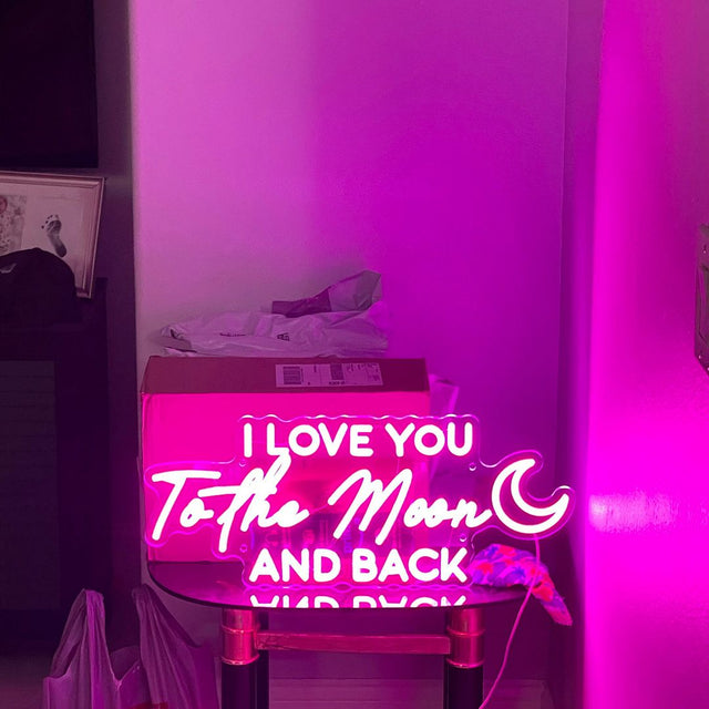 I Love You to The Moon and Back LED Neon Sign light up sign