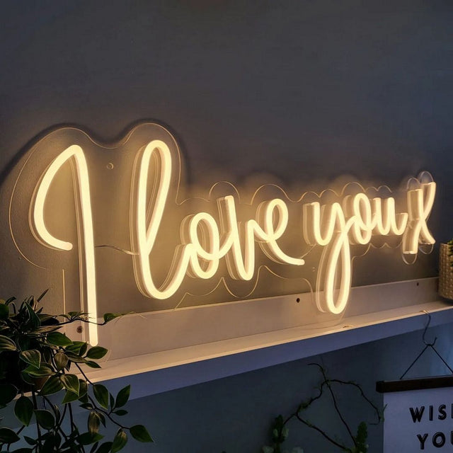 I Love You x LED Neon Sign for Wedding light up sign