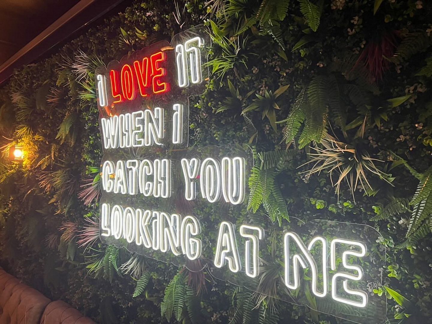 I Love it When i Catch You Looking At Me Neon Sign