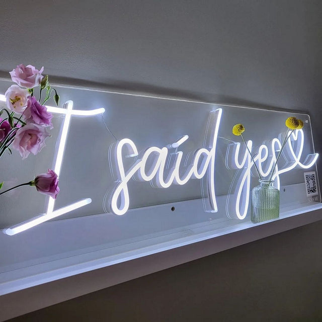 I Said Yes LED Neon Sign for Wedding light up sign