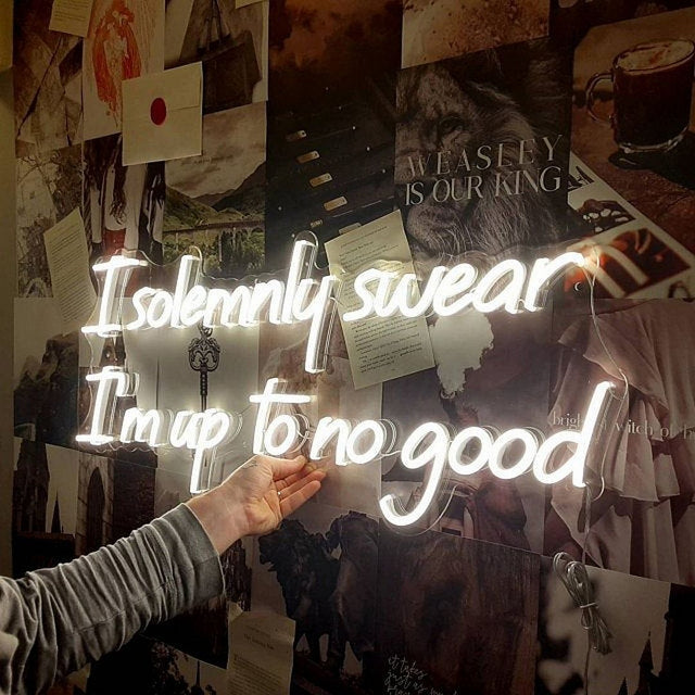 I Solemnly Swear That I Am Up to No Good LED Neon Sign light up sign