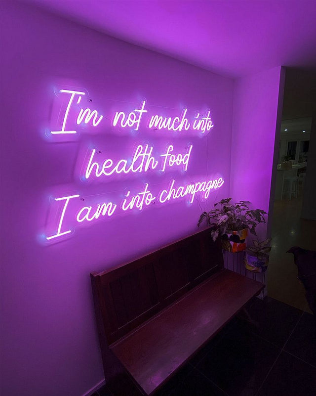 I Am Into Champagne LED Neon Sign light up sign