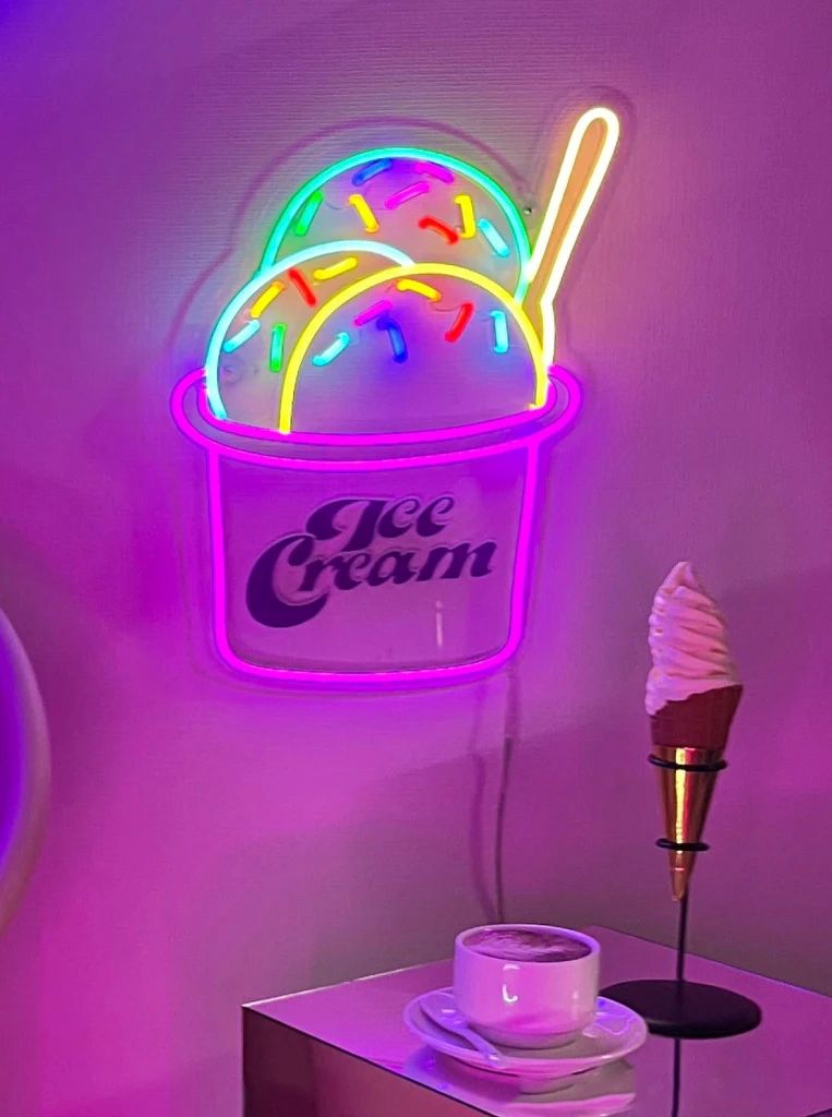 Ice Cream Balls Neon Sign