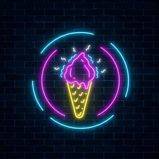 Ice Cream Cone Neon Sign