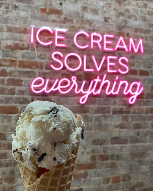 Ice Cream Solves Everything Neon Sign