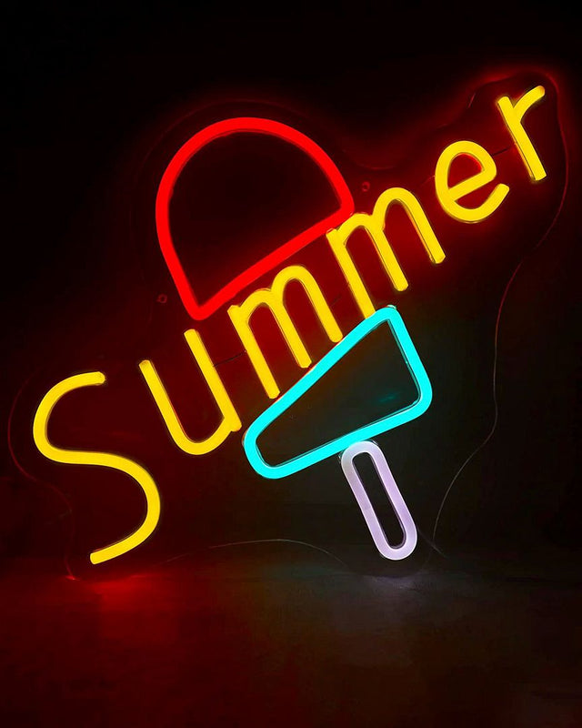 Ice Cream Summer LED Neon Sign for Bar light up sign
