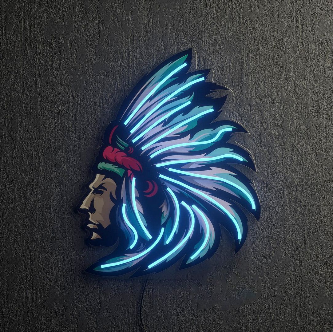 Indian Chiefs Neon Sign