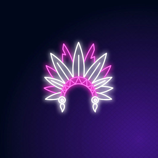 Indian Hat Neon Sign