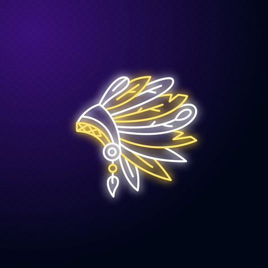 Indian chiefs Indian Hat Neon Sign