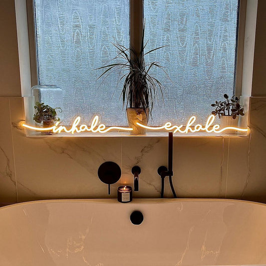 Inhale Exhale Neon Sign