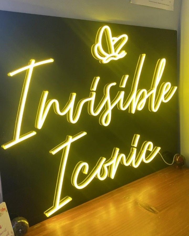 Custom Made Neon Signs, Inrisible Iconic Neon Sign, LED Business Sign