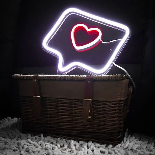 Instagram Like Heart Symbol Neon Sign