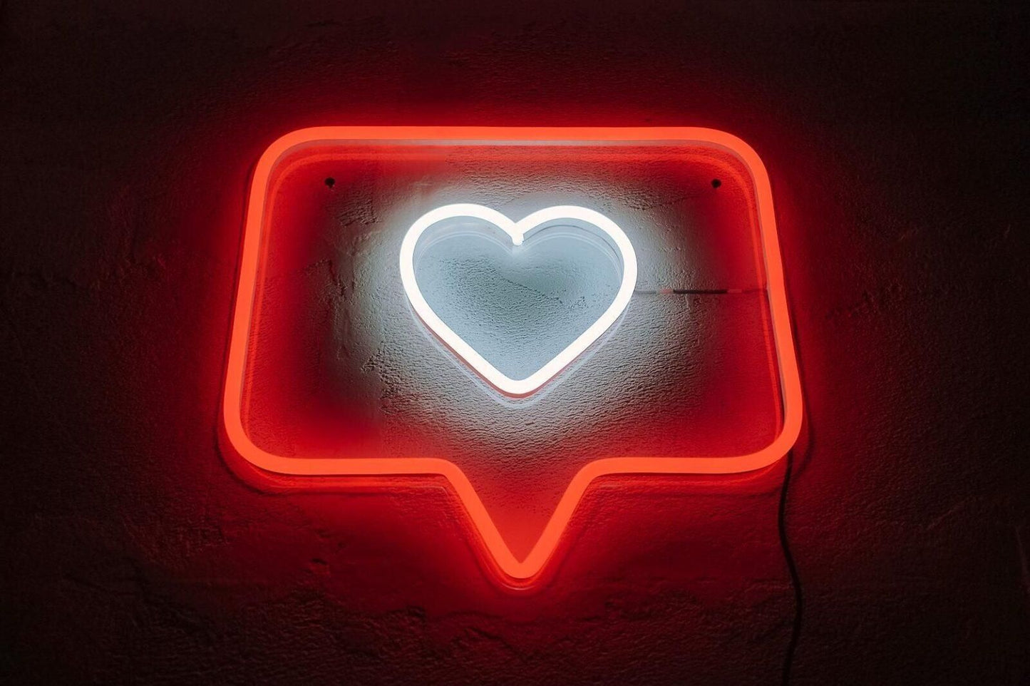 Instagram Like Heart Symbol Neon Sign