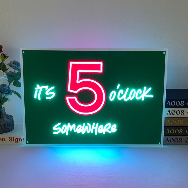It's 5 O'clock Somewhere LED Neon Sign light up sign