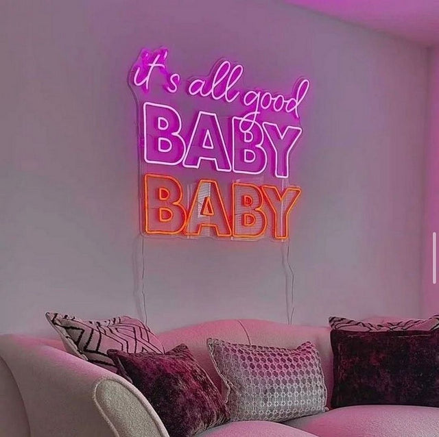 It's All Good Baby Baby LED Neon Sign for Wedding light up sign