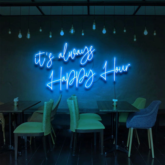 It's Always Happy Hour LED Neon Sign for Bar light up sign