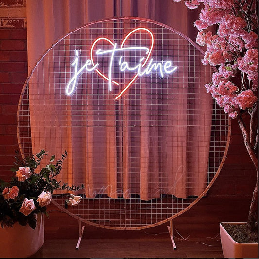 Je T'aime French Neon Sign