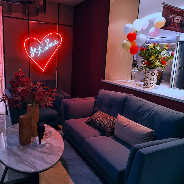 Je T'aime French LED Neon Sign for Wedding light up sign