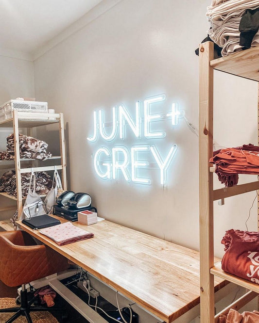 June Grey Neon Sign