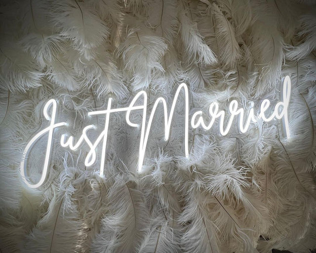 Just Married LED Neon Sign light up sign