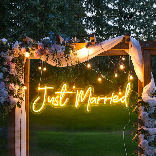 Just Married LED Neon Sign light up sign