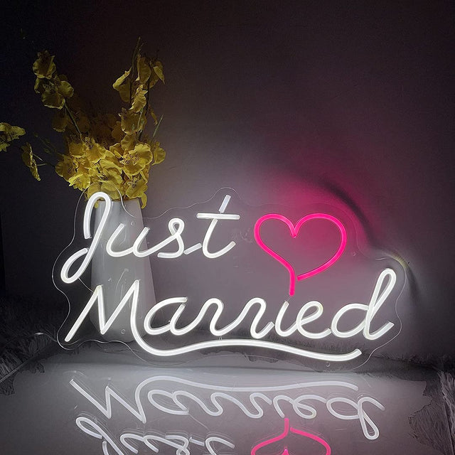 Just Married LED Neon Sign light up sign