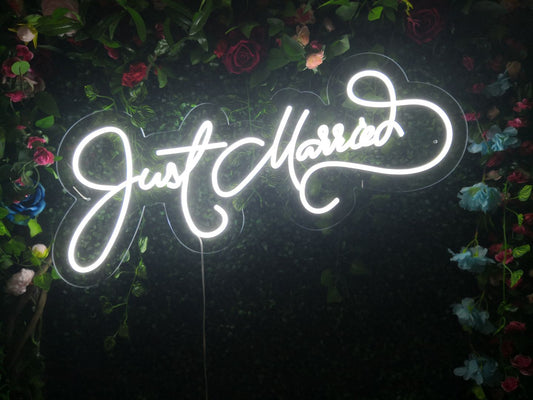 Just Married Neon Sign