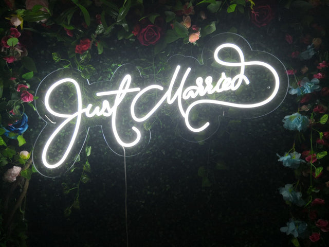 Just Married LED Neon Sign light up sign