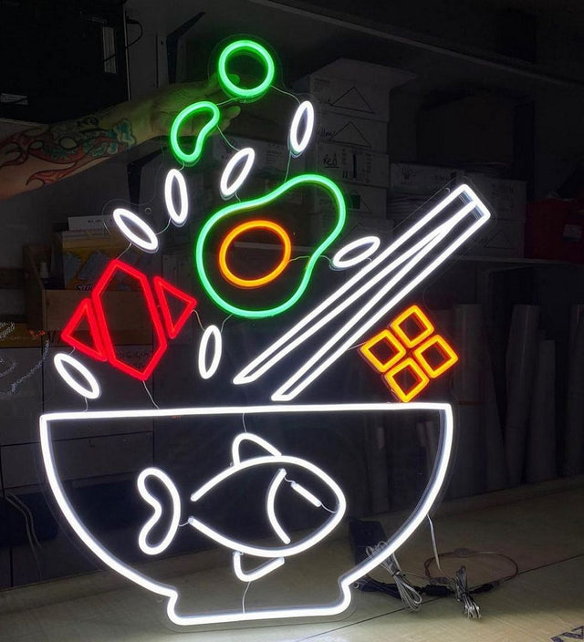 Kanto Cooking Snacks LED Neon Sign for Bar light up sign