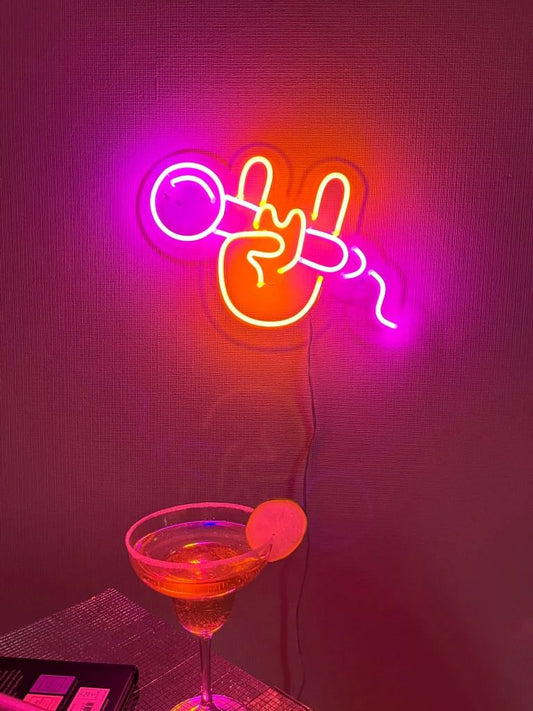 Karaoke Microphone Neon Sign