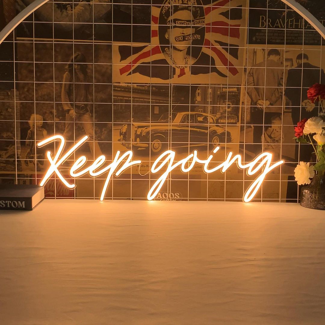 Keep Going Neon Sign