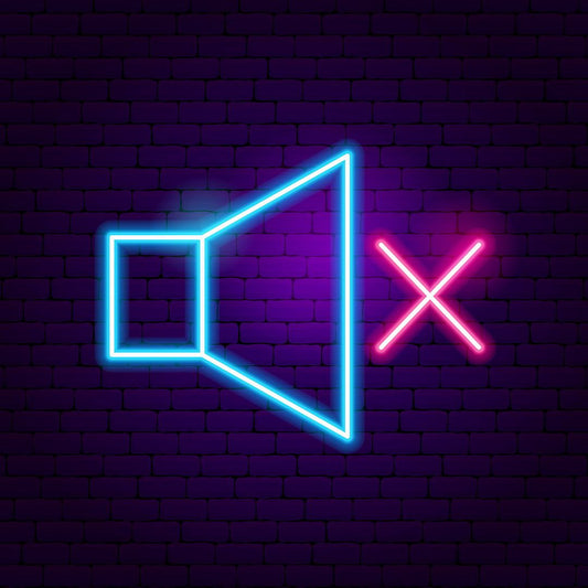 Keep Silent Be Quiet Mute Neon Sign
