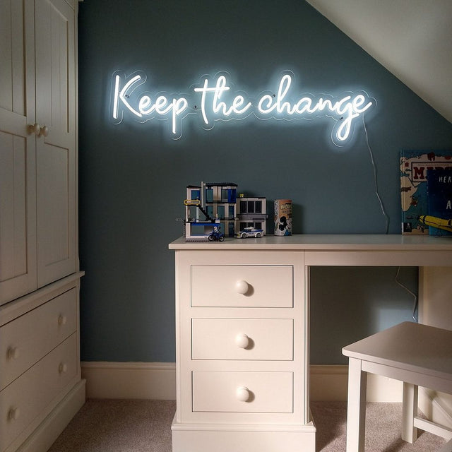 Keep The Change LED Neon Sign light up sign