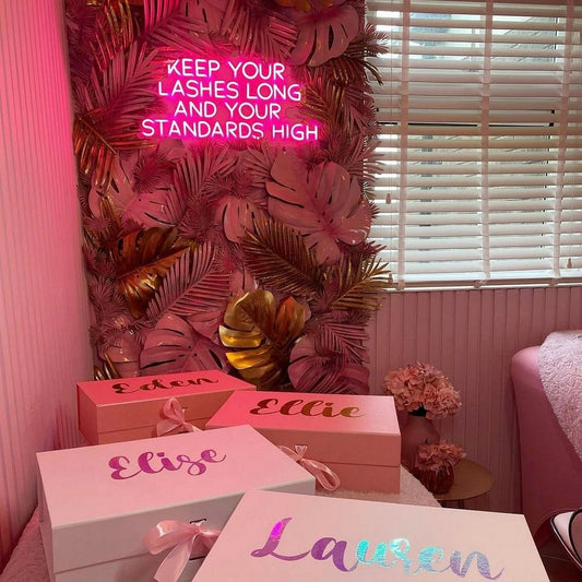 Keep Your Lashes Long and Your Standards High Neon Sign